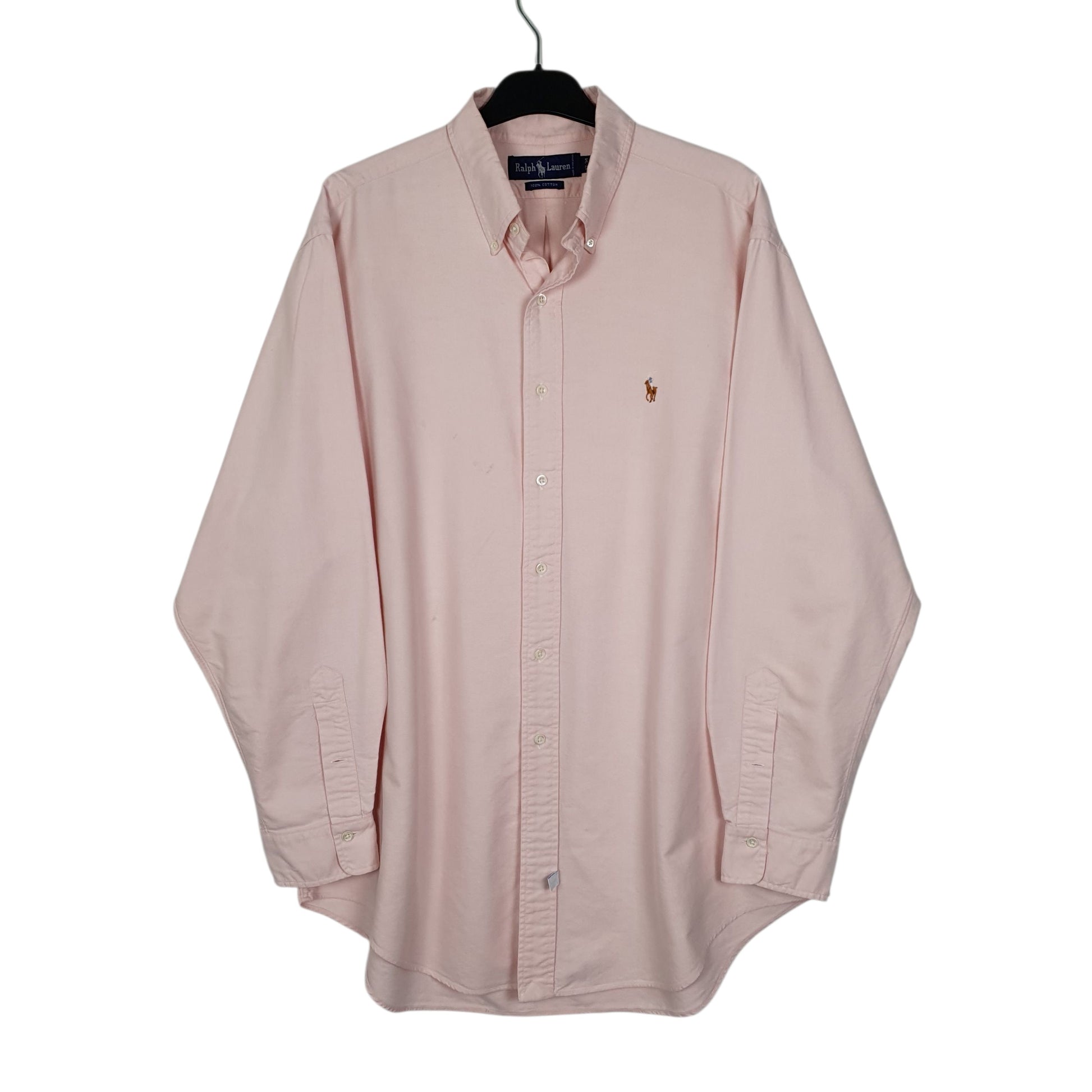 Mens Pink Ralph Lauren Vintage 90s Long Sleeve Shirt