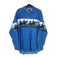 Mens Blue Wrangler Vintage 90s Western Shirts Pearl Snap Long Sleeve Shirt