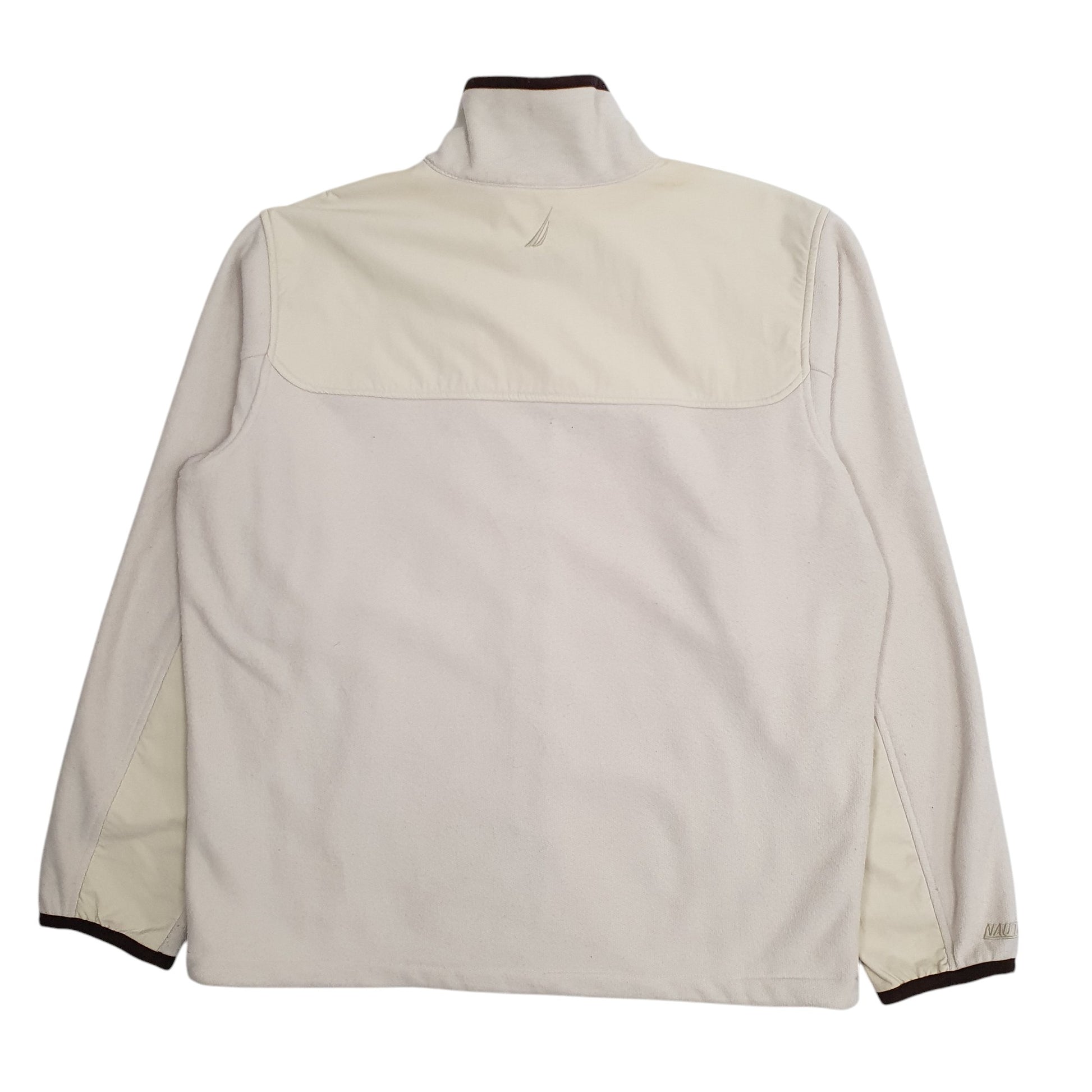 Mens Cream Nautica Jacket Full Zip Jumper