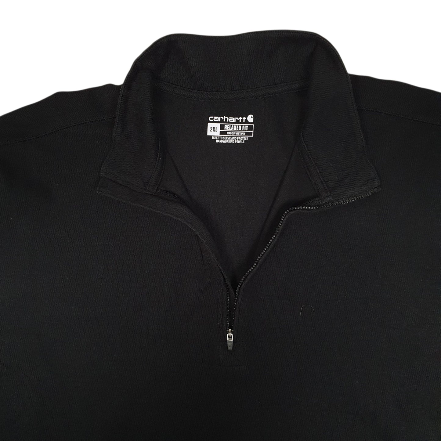 Mens Black Carhartt Lightweight Quarter Zip Jumper