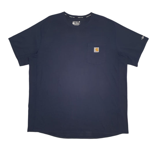 Mens Navy Carhartt TK4616-M Short Sleeve T Shirt