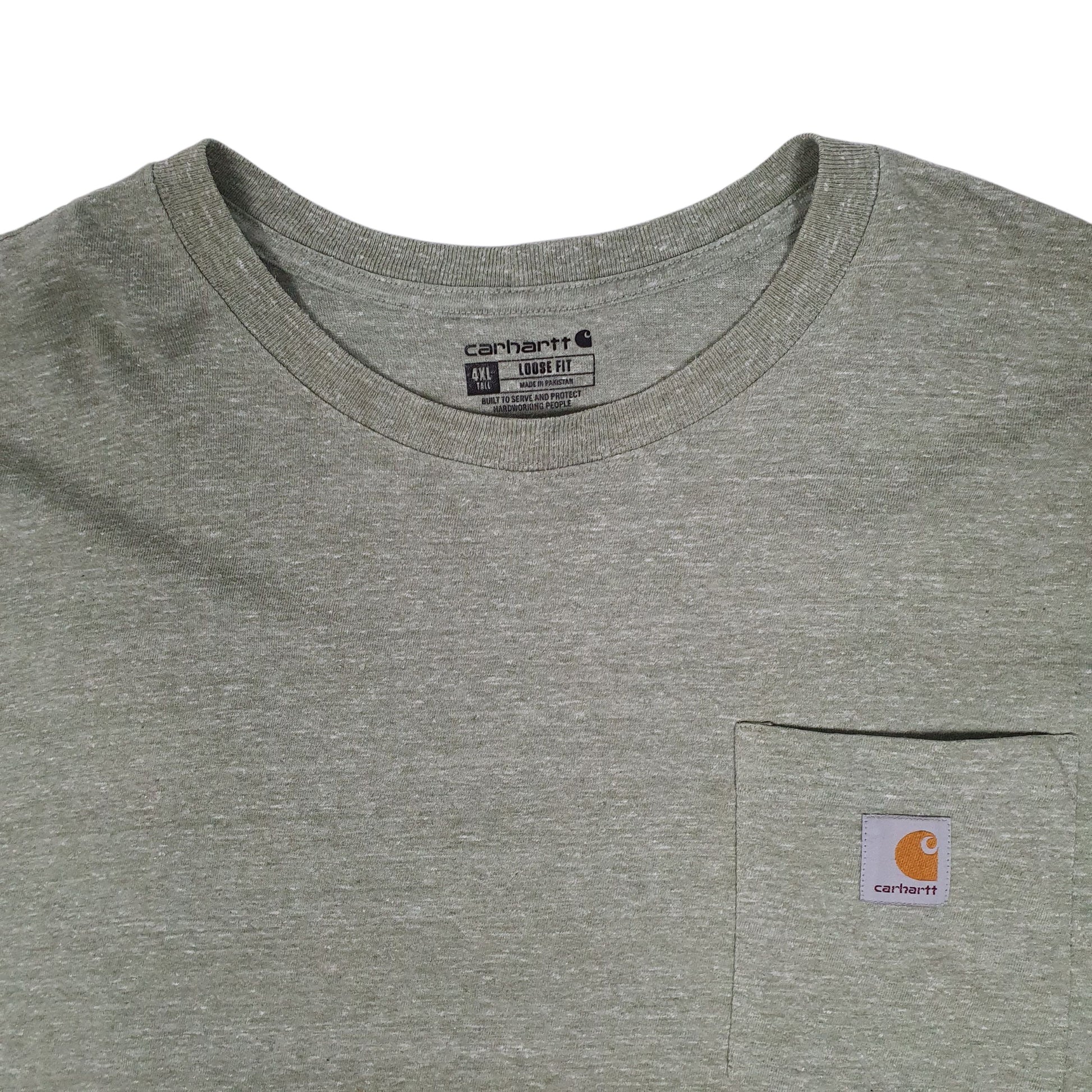 Mens Green Carhartt   T Shirt