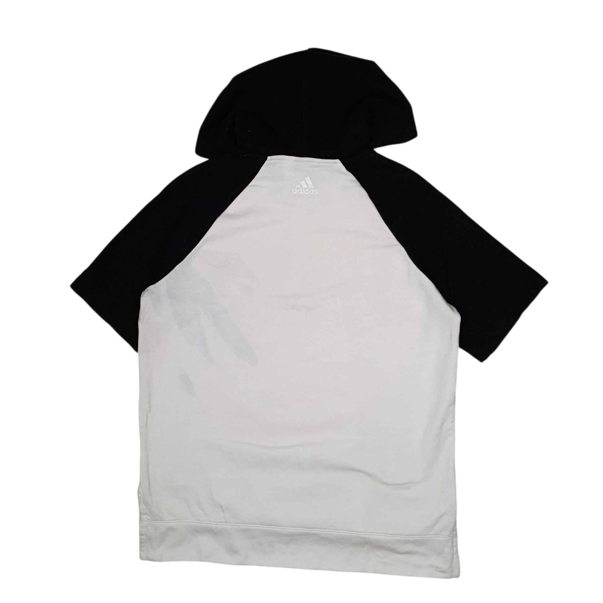 Womens White Adidas Short Sleeve Hoodie Jumper