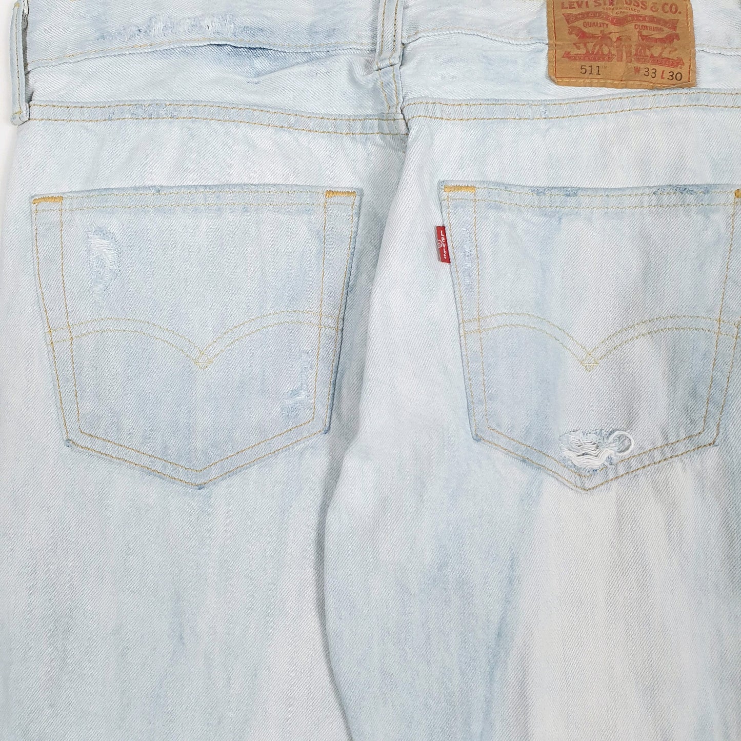 Mens Blue Levis Distressed  Jeans