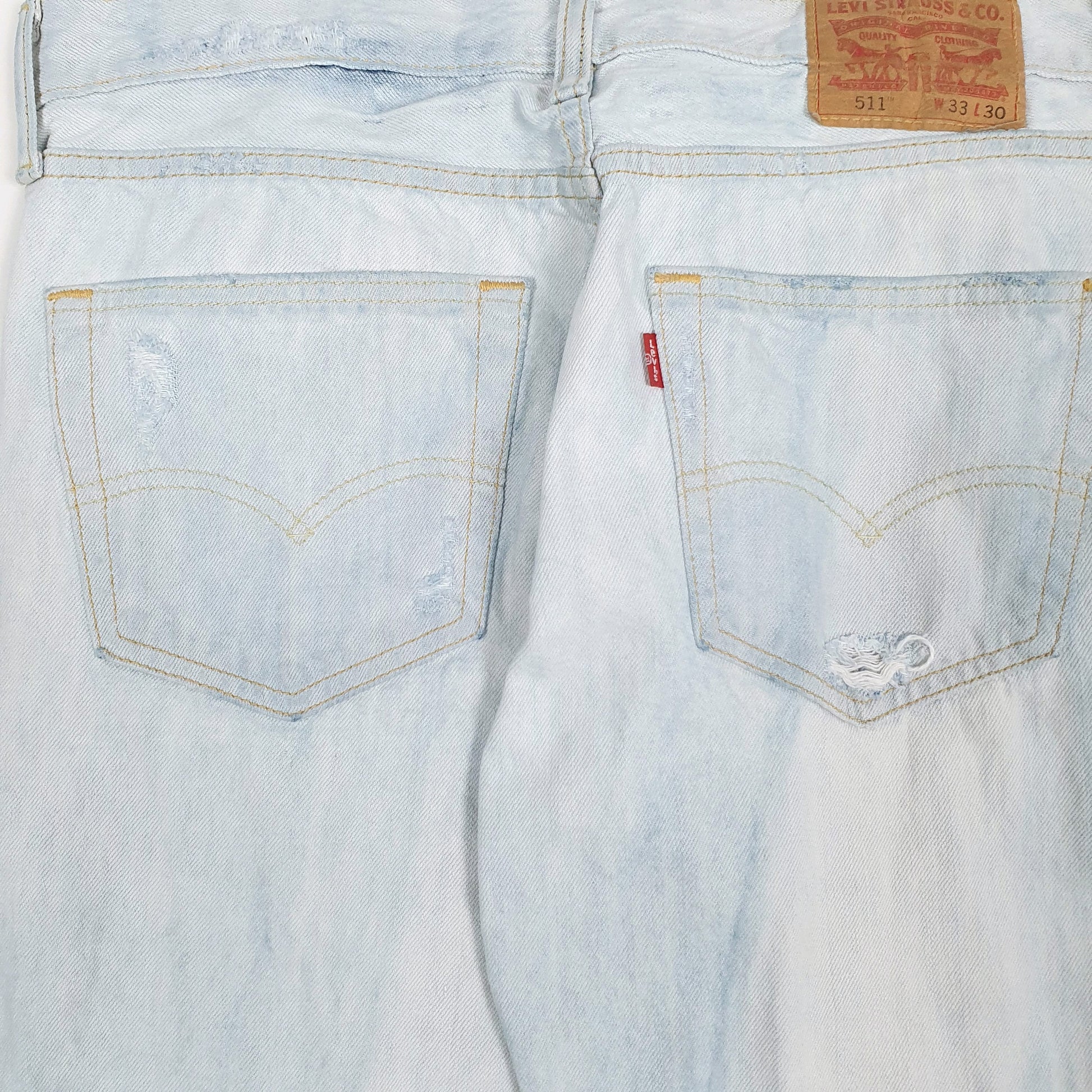 Mens Blue Levis Distressed  Jeans