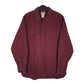 Mens Burgundy L.L.Bean Chamois Long Sleeve Shirt