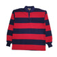 Mens Red Barbarian Rugby Long Sleeve Polo Shirt
