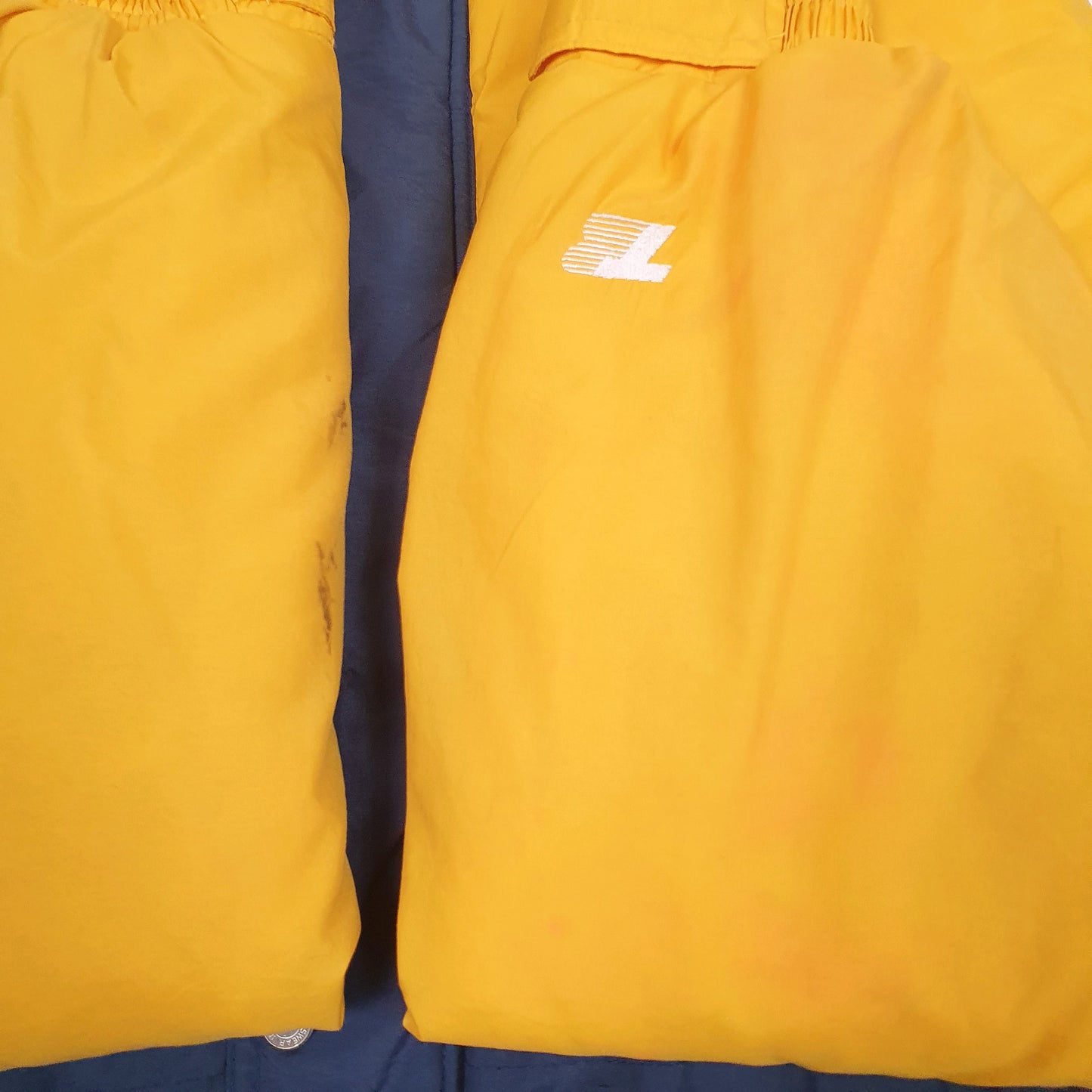 Mens Yellow Turbo Sportswear Vintage 90s Notre Dame Fighting Irish  Coat