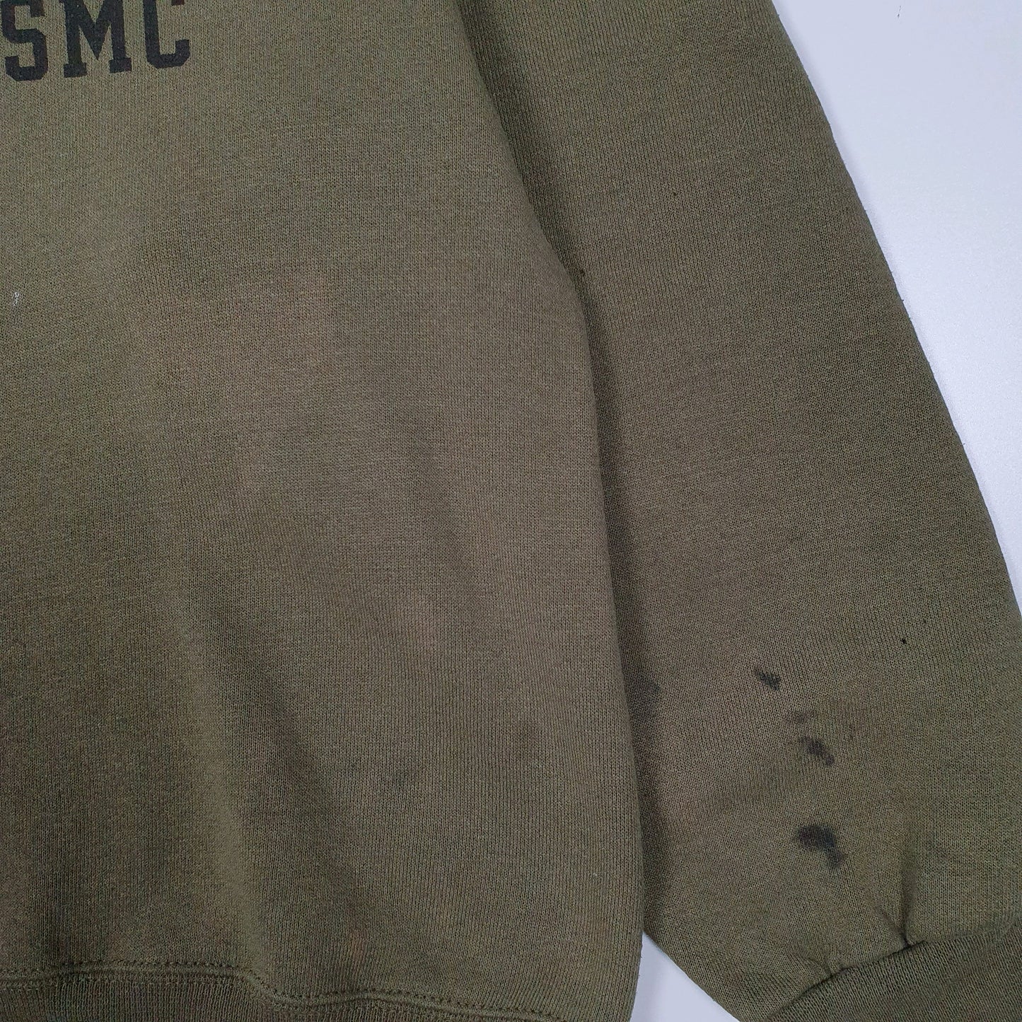 Mens Green Soffe United States Marine Corp USMC Vintage 90s Crewneck Jumper