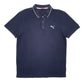 Mens Navy Puma  Short Sleeve Polo Shirt