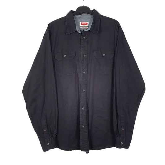 Mens Black Wrangler  Long Sleeve Shirt
