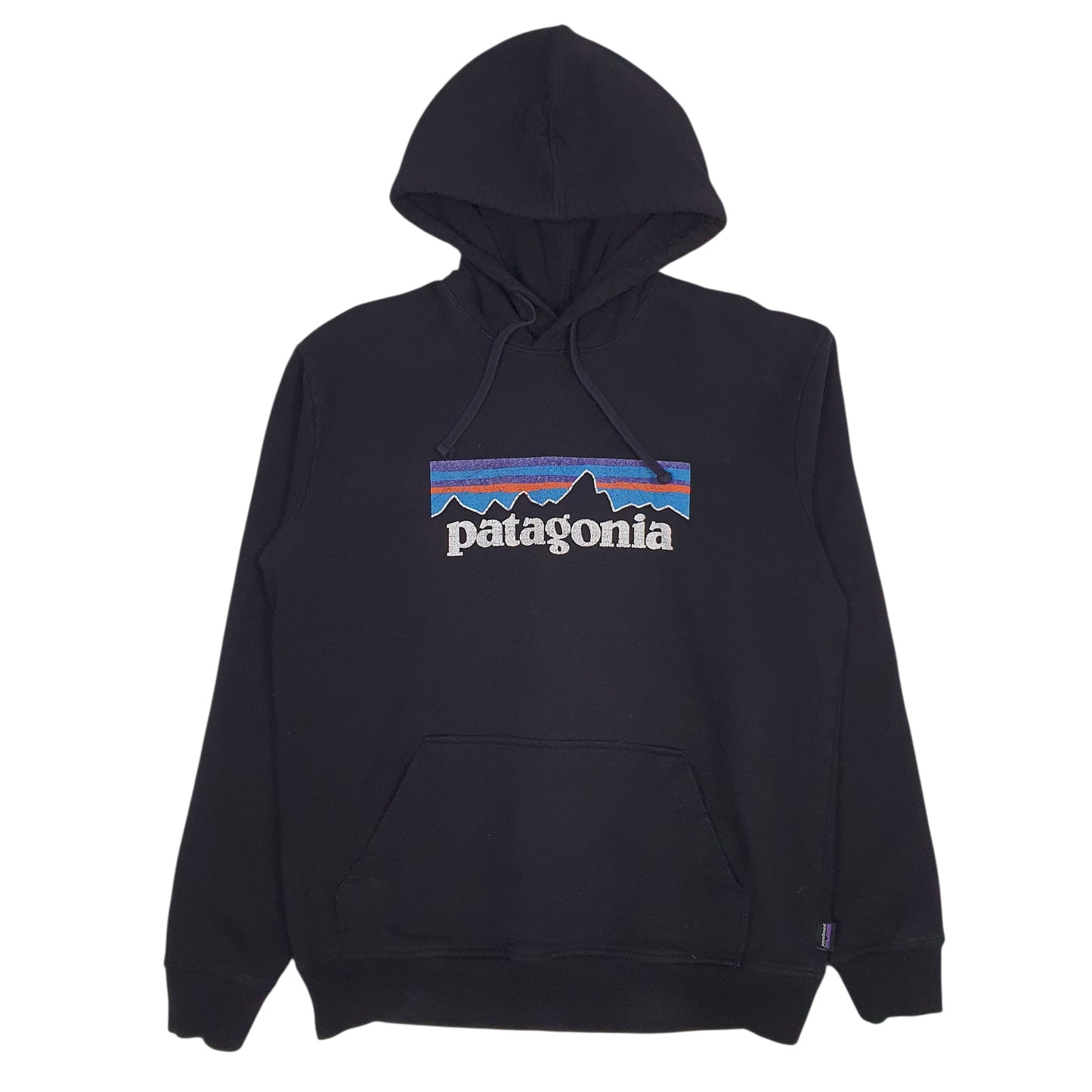 Mens Black Patagonia Spellout Hoodie Jumper