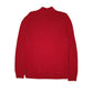 Mens Red Unbranded Xmas Moose Knit Quarter Zip Jumper
