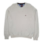 Mens Cream Tommy Hilfiger Chunky Knit Crewneck Jumper