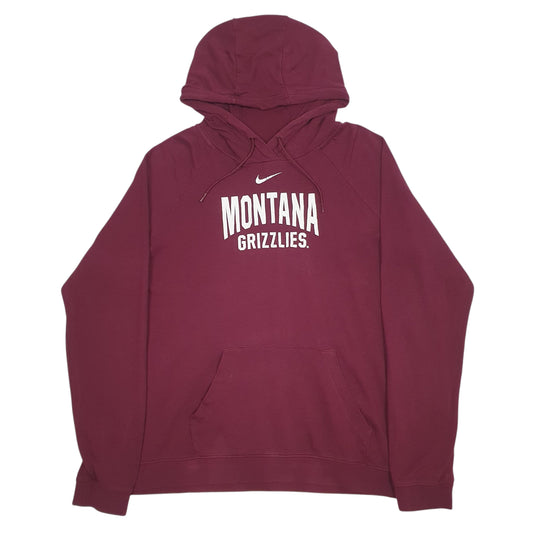 Womens Burgundy Nike Montana Grizzles Hoodie Jumper
