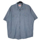 Mens Blue Wrangler  Short Sleeve Shirt
