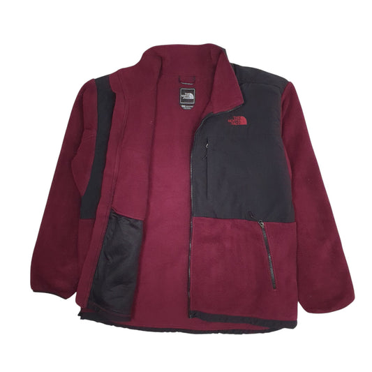 Mens Burgundy The North Face Denali Full Zip Jumper