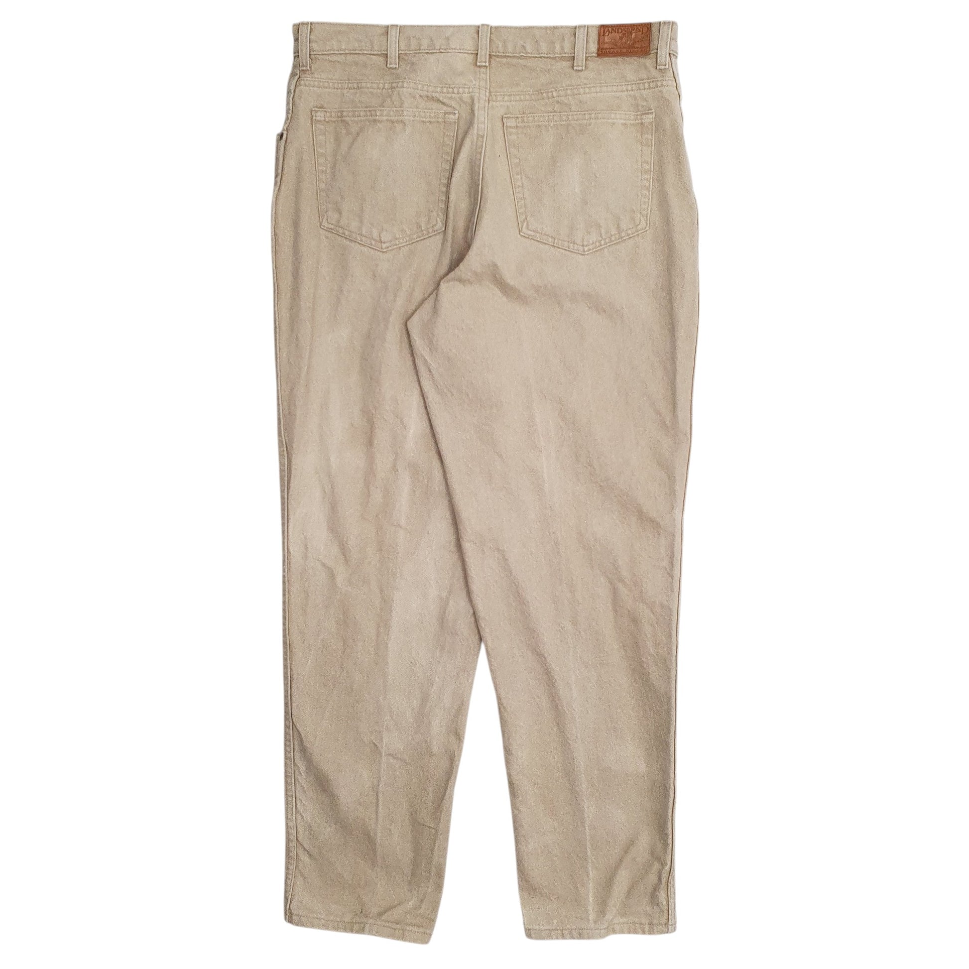 Mens Beige Landsend Vintage 90s Made In USA  Jeans