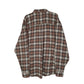 Mens Brown Woolrich Thick Flannel Plaid  Shirt