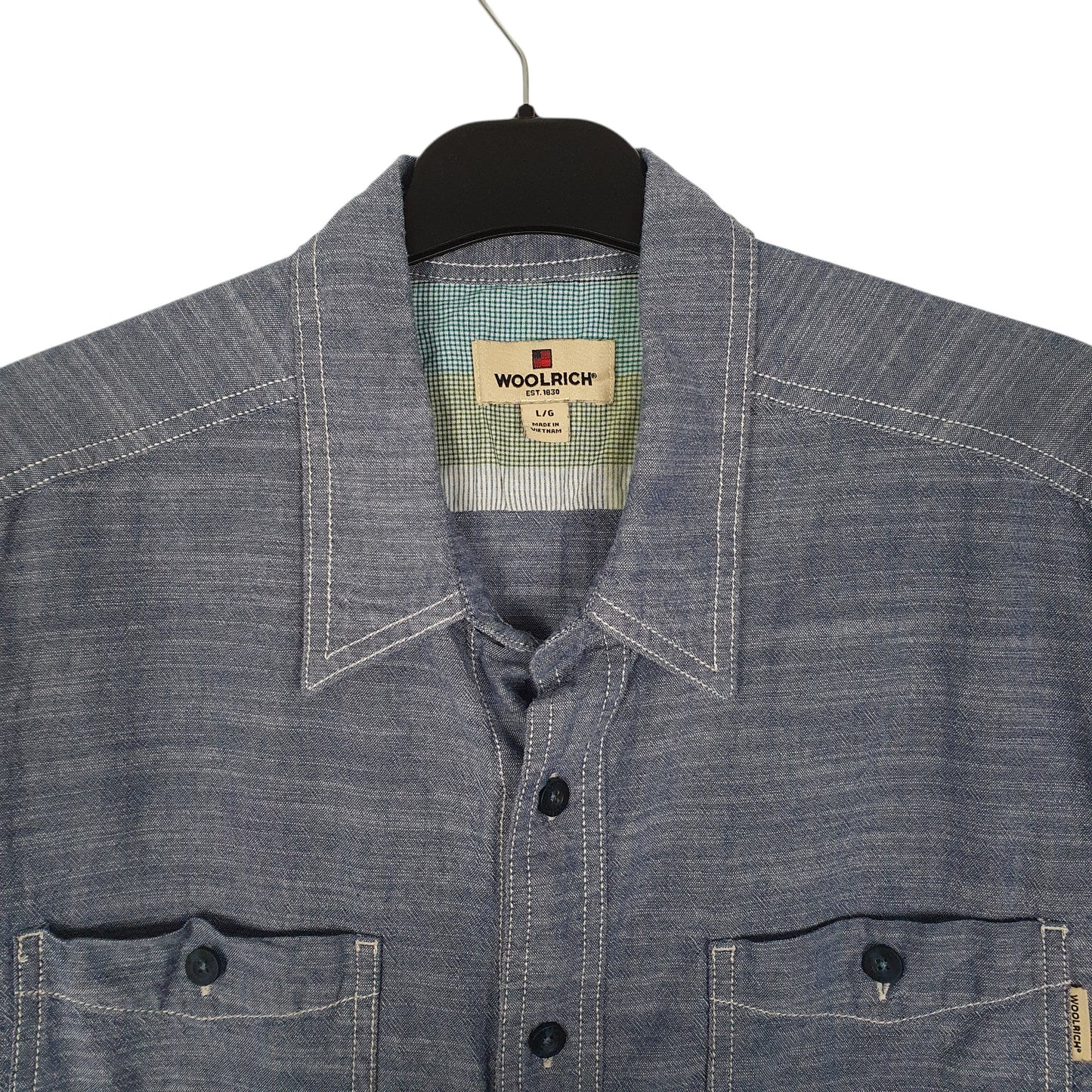 Mens Blue Woolrich   Shirt