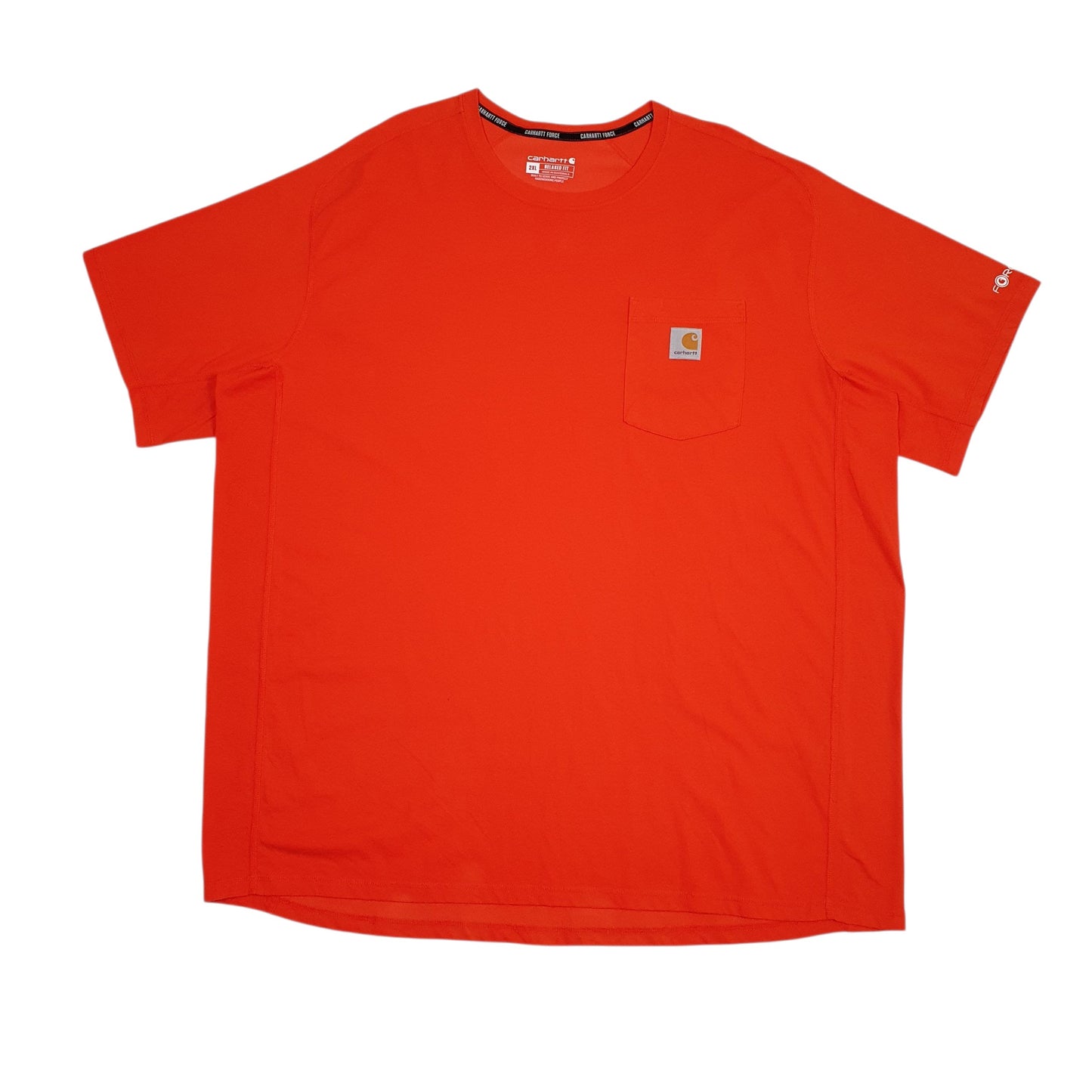 Mens Orange Carhartt  Short Sleeve T Shirt