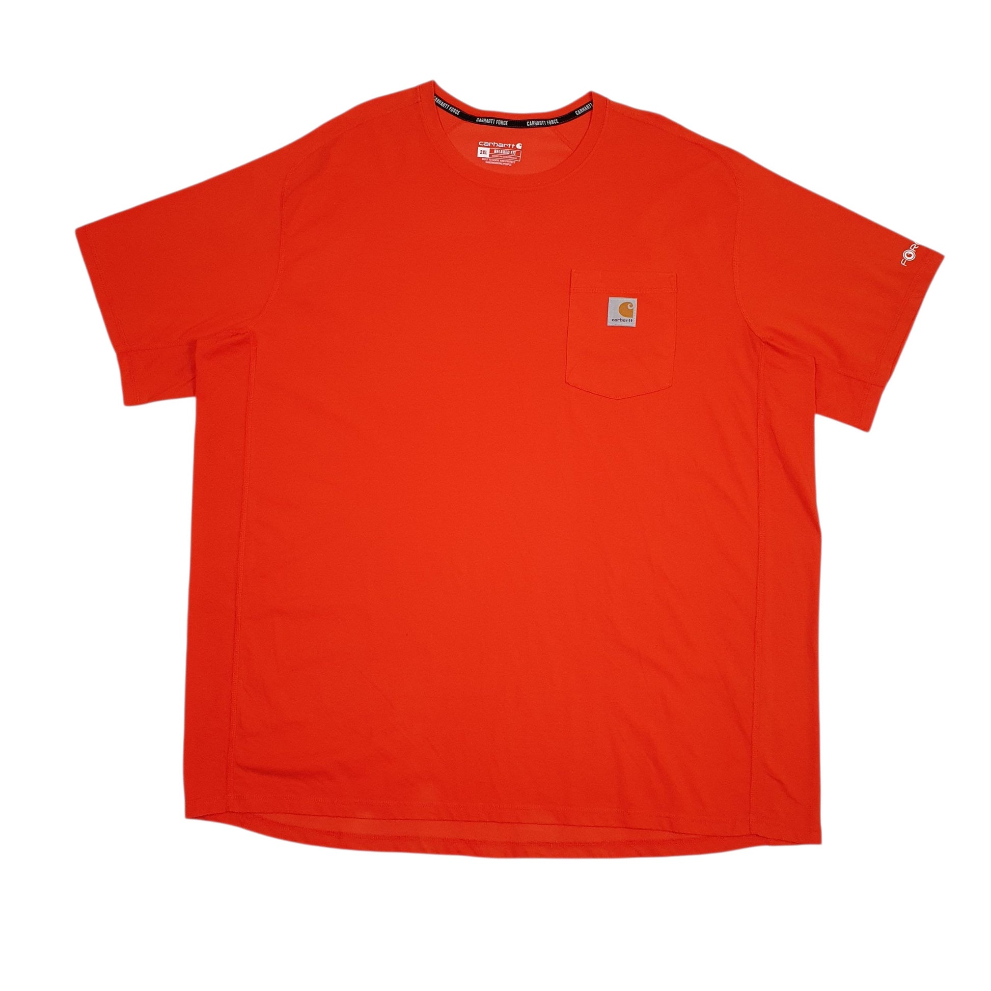 Mens Orange Carhartt  Short Sleeve T Shirt