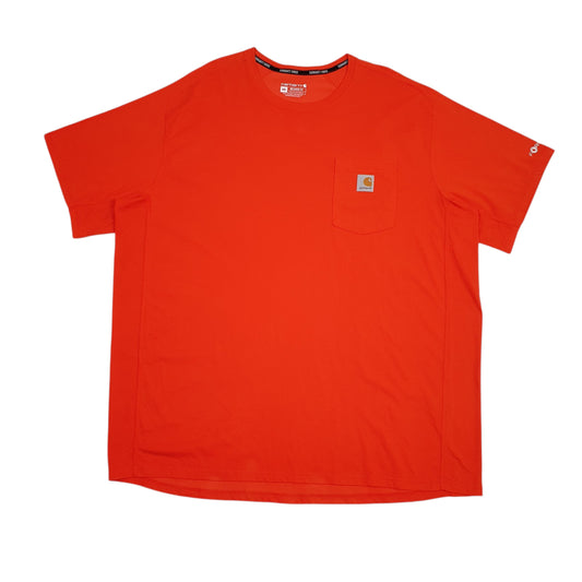 Mens Orange Carhartt  Short Sleeve T Shirt