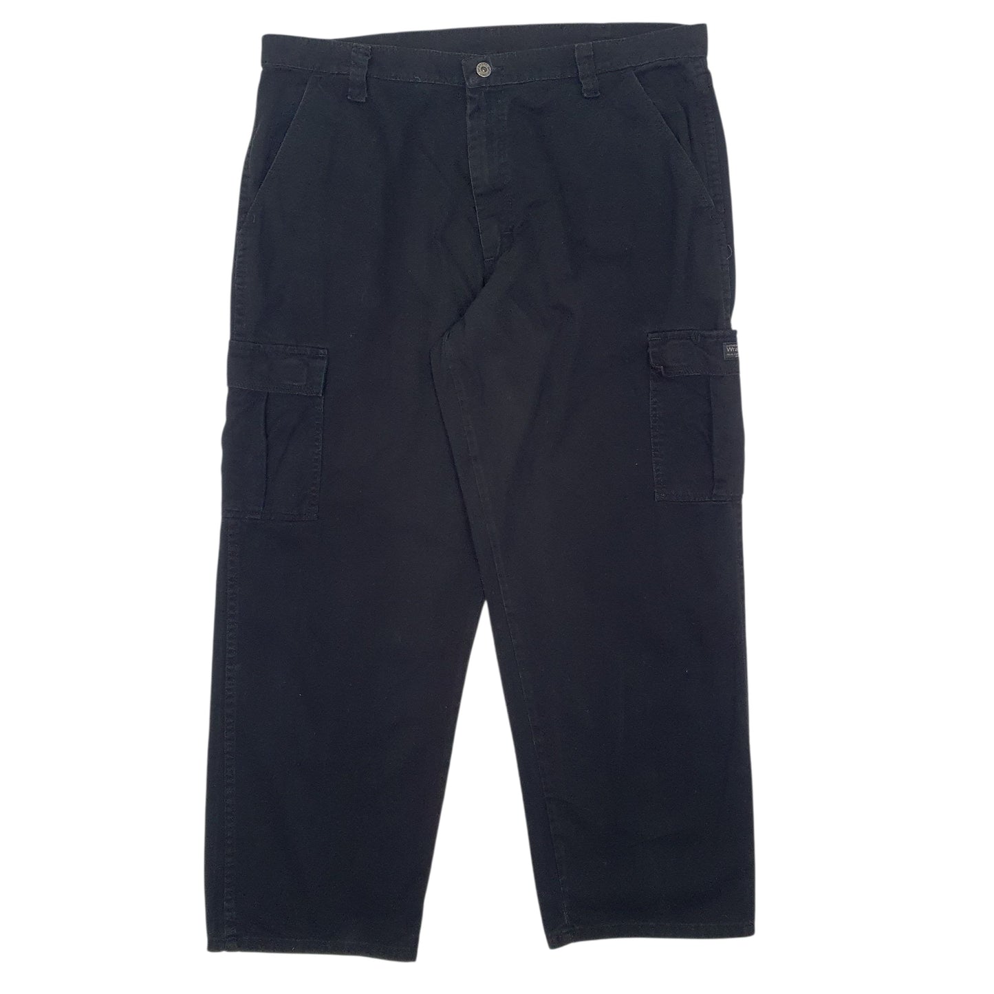 Mens Black Wrangler  Cargo Trousers