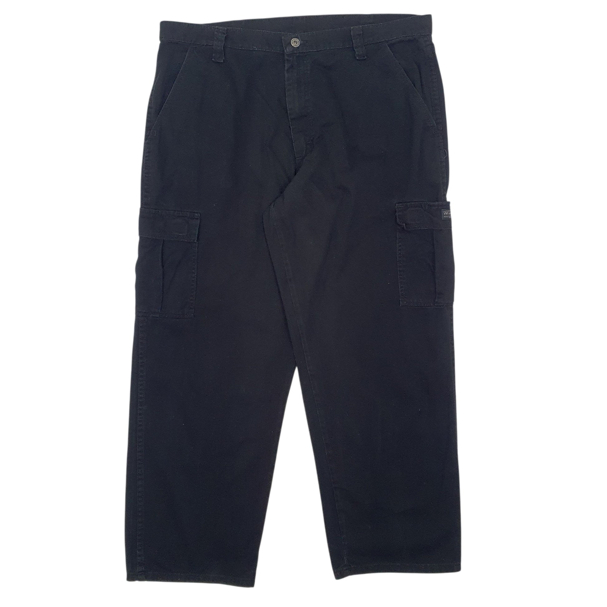 Mens Black Wrangler  Cargo Trousers