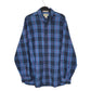 Mens Blue L.L.Bean Scotch Plaid Flannel Long Sleeve Shirt