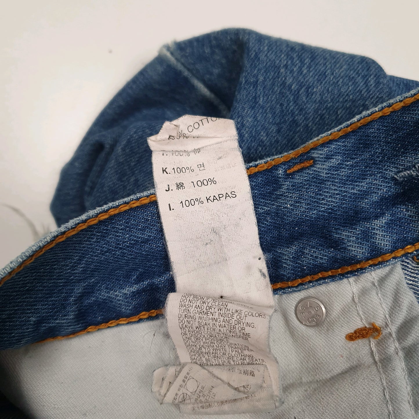 Mens Blue Levis Cut Off  Jeans