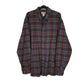 Mens Grey L.L.Bean Chamois Thick Plaid Flannel Long Sleeve Shirt
