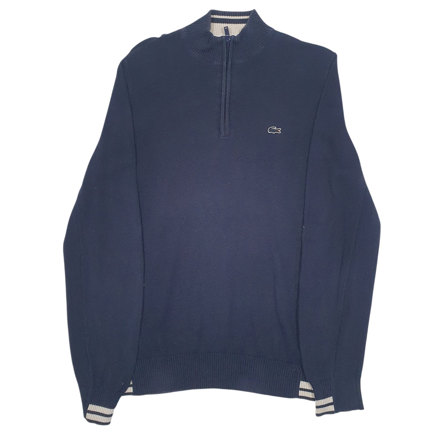 Mens Navy Lacoste  Quarter Zip Jumper