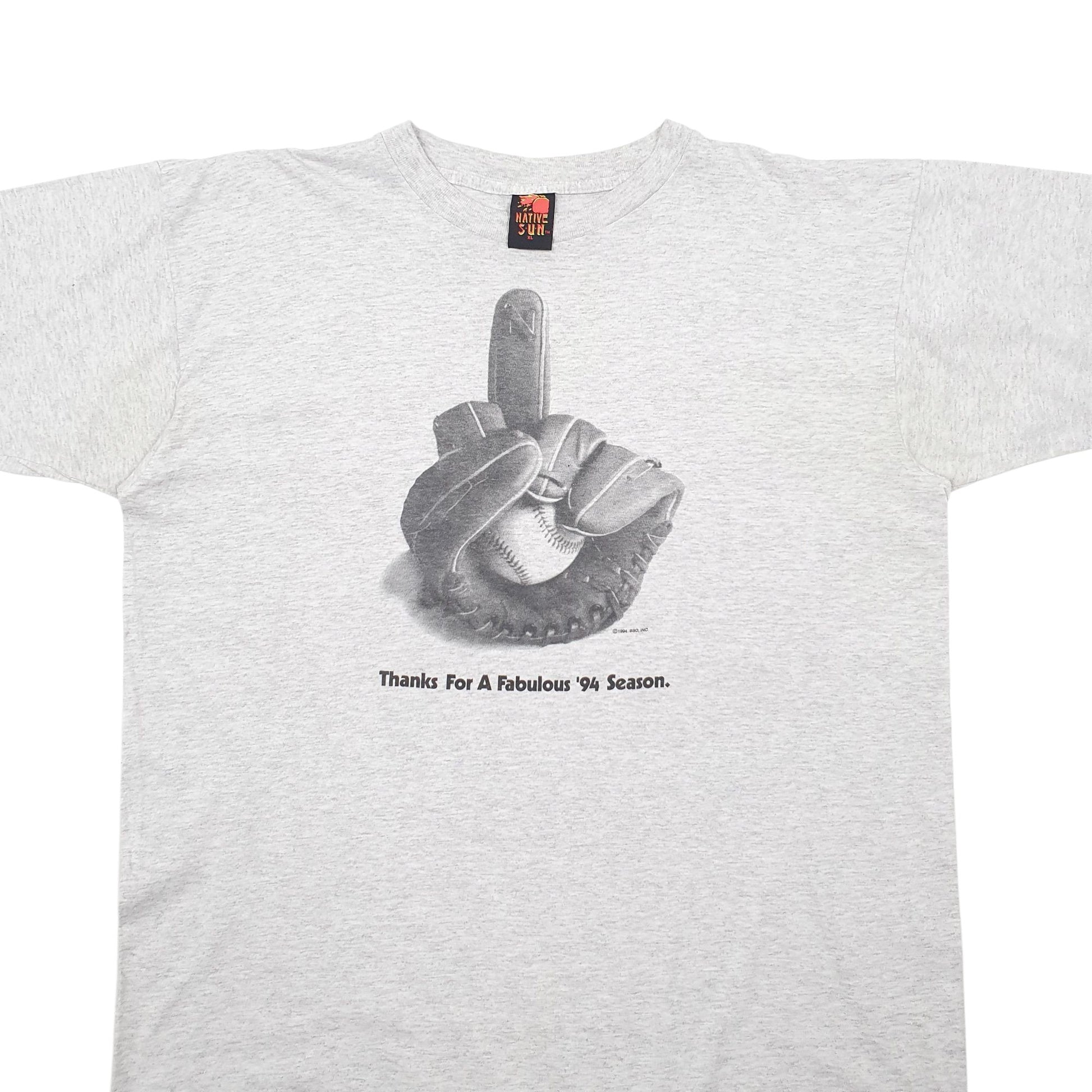 Mens Grey Native Sun Single Stitch Vintage 90s  T Shirt