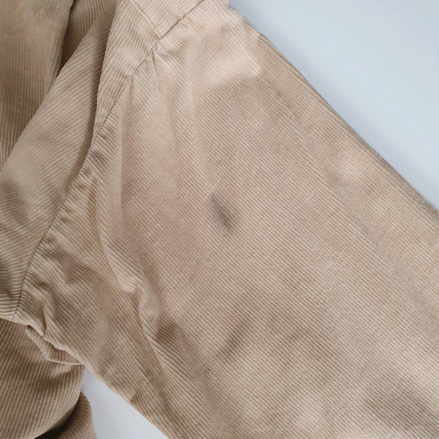 Mens Beige Eddie Bauer Corduroy Vintage 1980s  Shirt