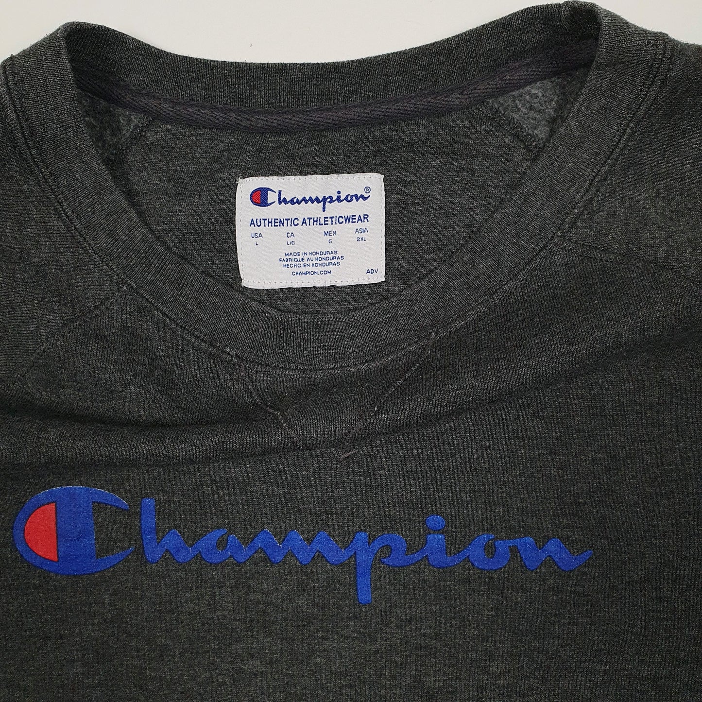Mens Grey Champion  Crewneck Jumper