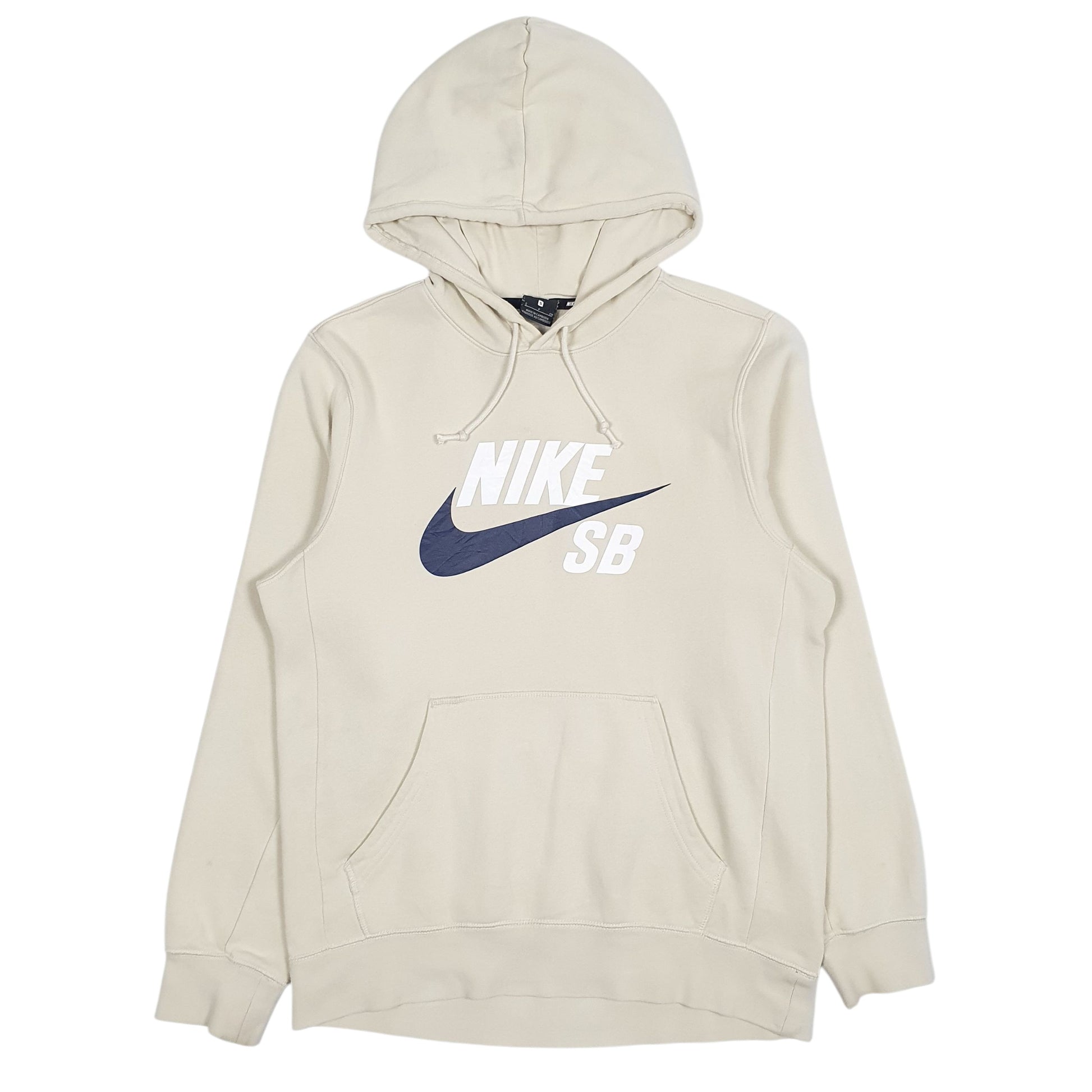 Mens Cream Nike SB Hoodie Jumper