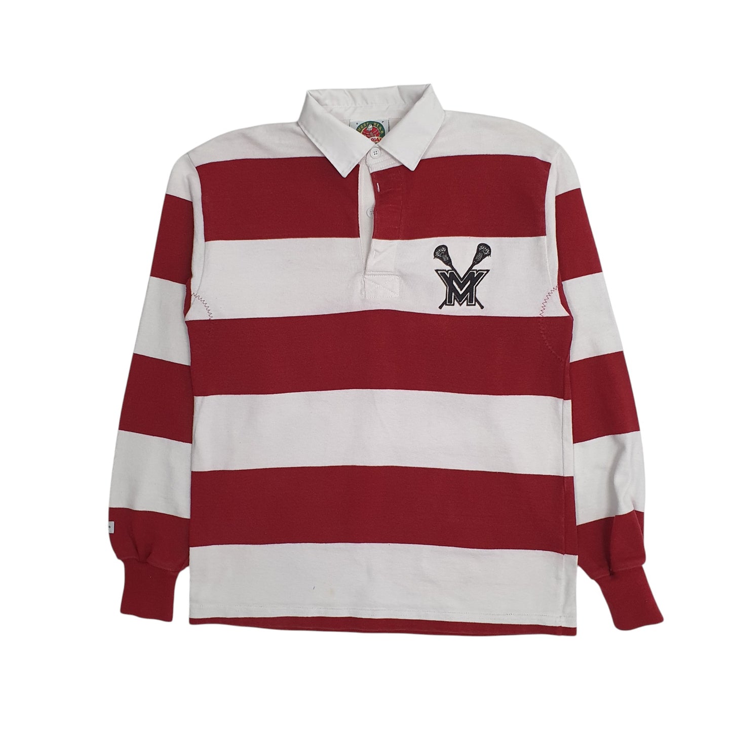 Mens Burgundy Barbarian Rugby Long Sleeve Polo Shirt