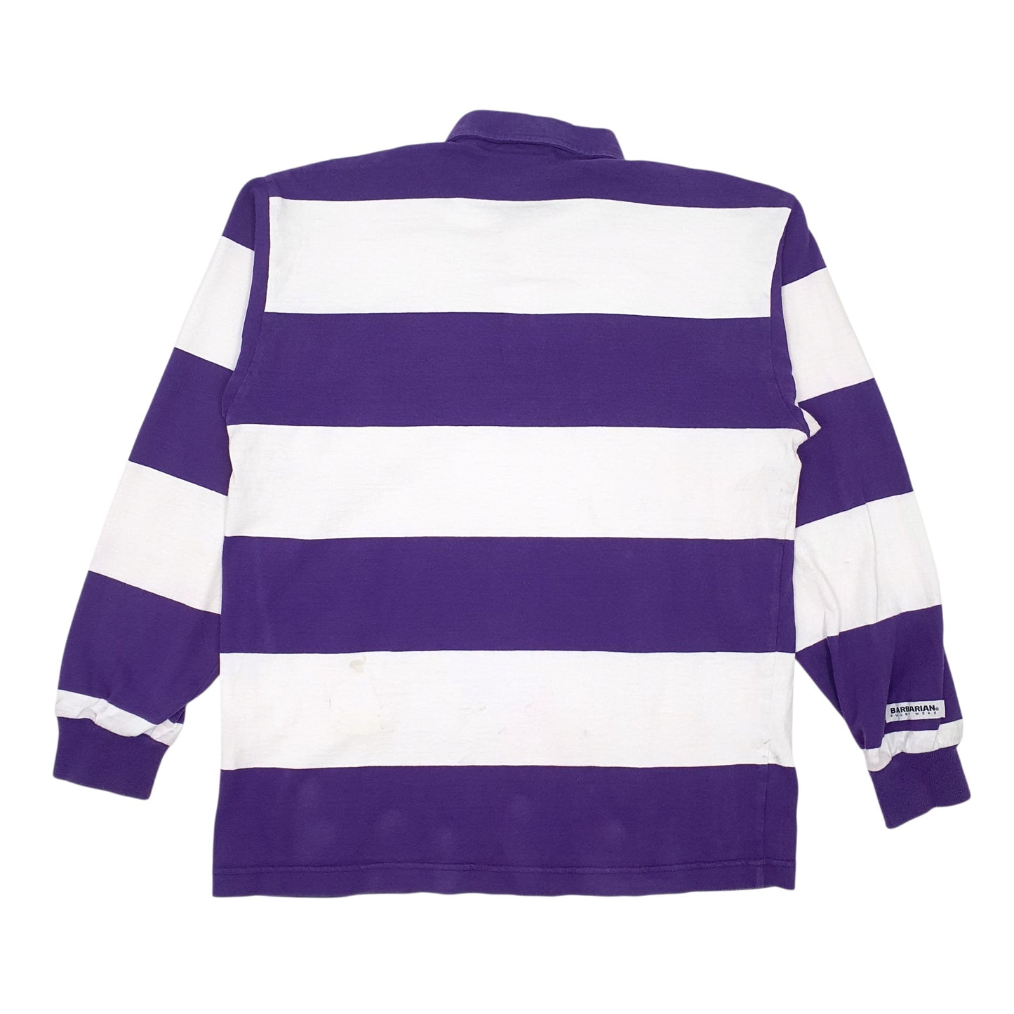 Mens Purple Barbarian Rugby Lightweight Crewneck Polo Shirt