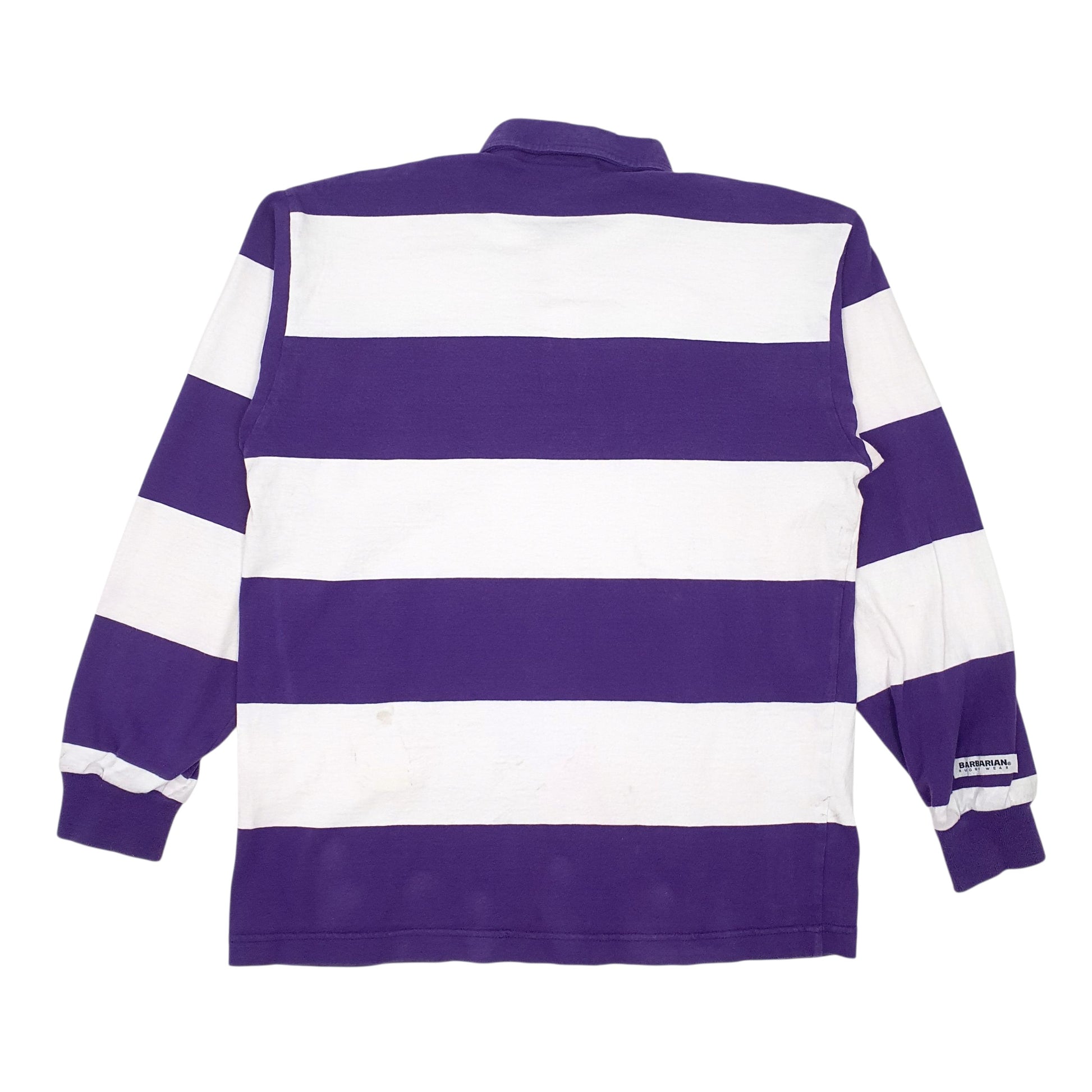 Mens Purple Barbarian Rugby Lightweight Crewneck Polo Shirt