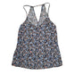 Womens Blue Miss Selfridge Vest Top Floral Short Sleeve T Shirt