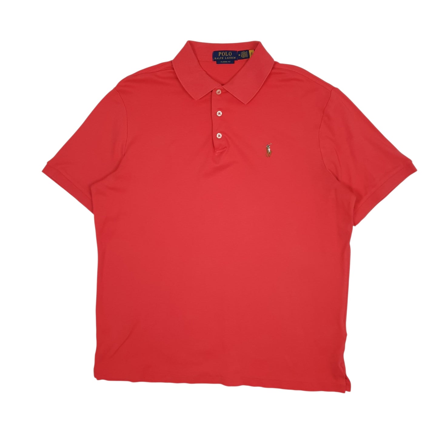 Mens Pink Polo Ralph Lauren Classic Fit Short Sleeve Polo Shirt