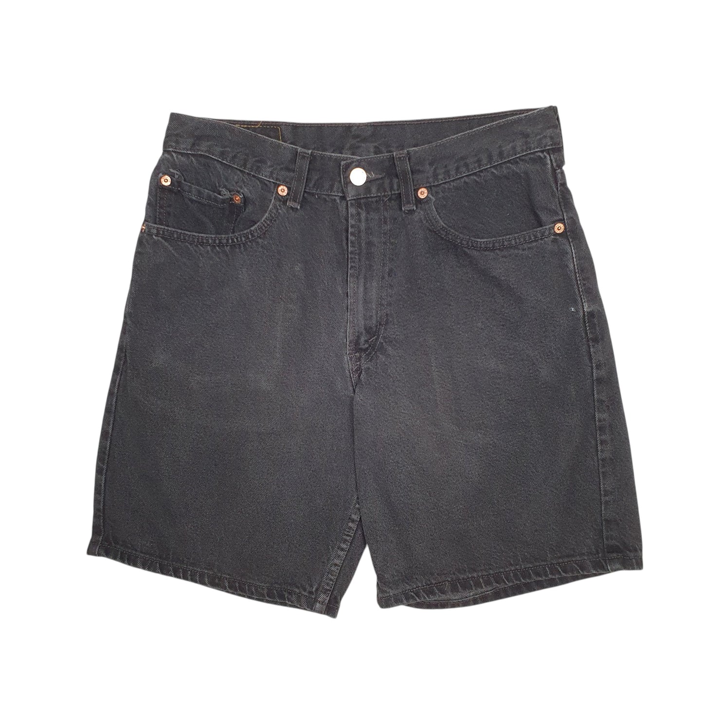 Mens Black Levis 550 Vintage 00s Denim Shorts