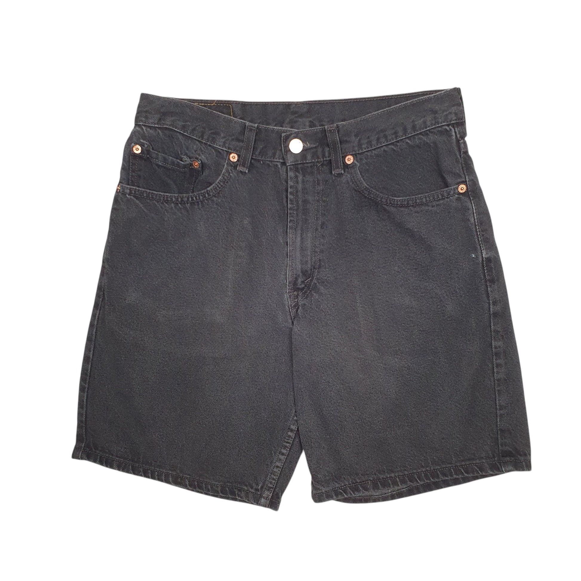 Mens Black Levis 550 Vintage 00s Denim Shorts