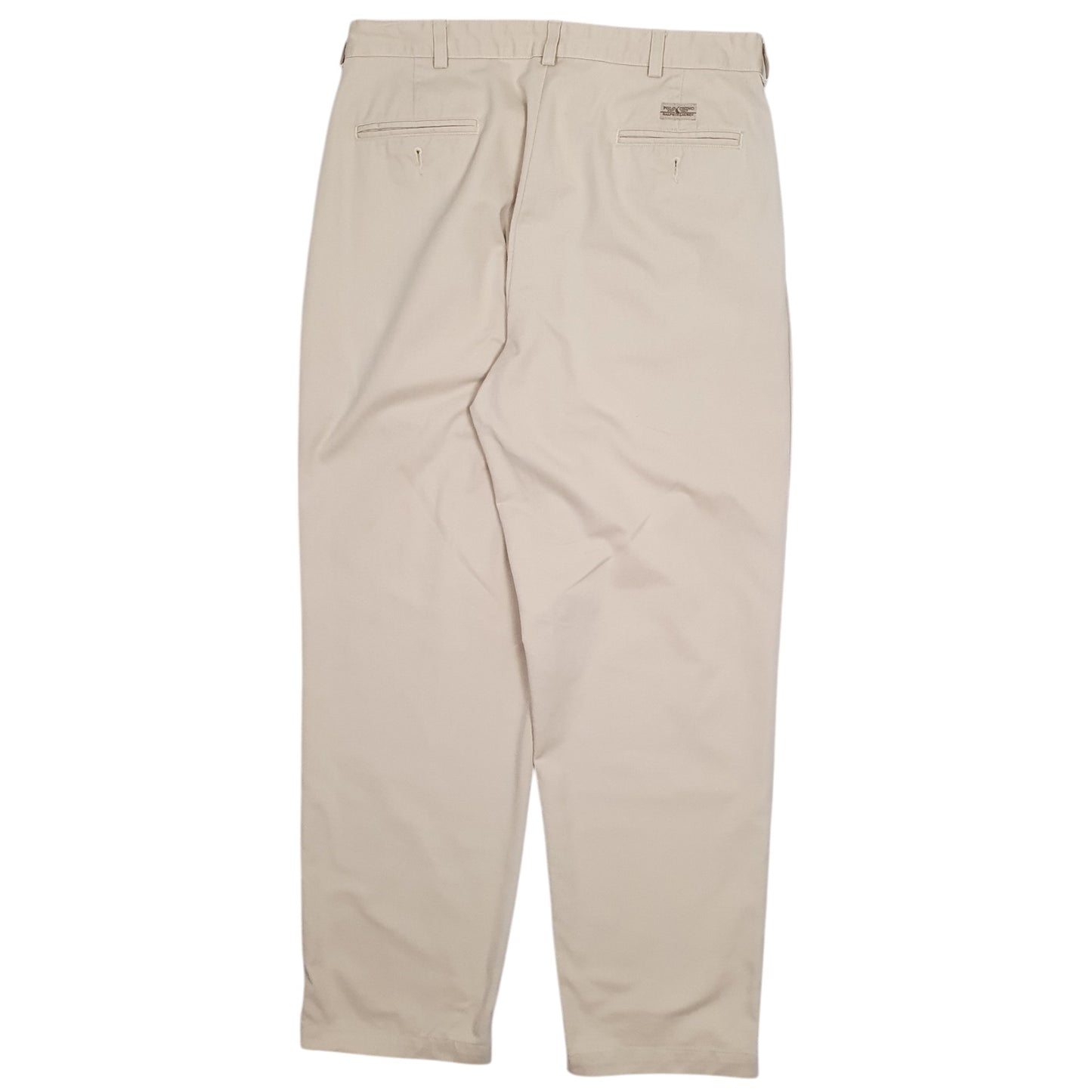 Mens Beige Polo Ralph Lauren Andrew Pant Pleated Vintage 90s  Trousers