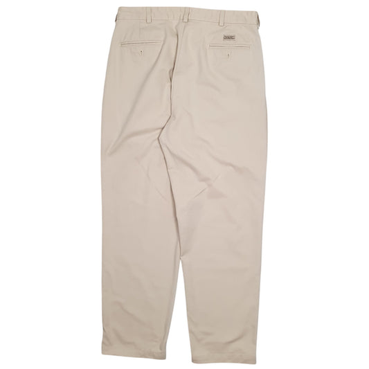 Mens Beige Polo Ralph Lauren Andrew Pant Pleated Vintage 90s  Trousers