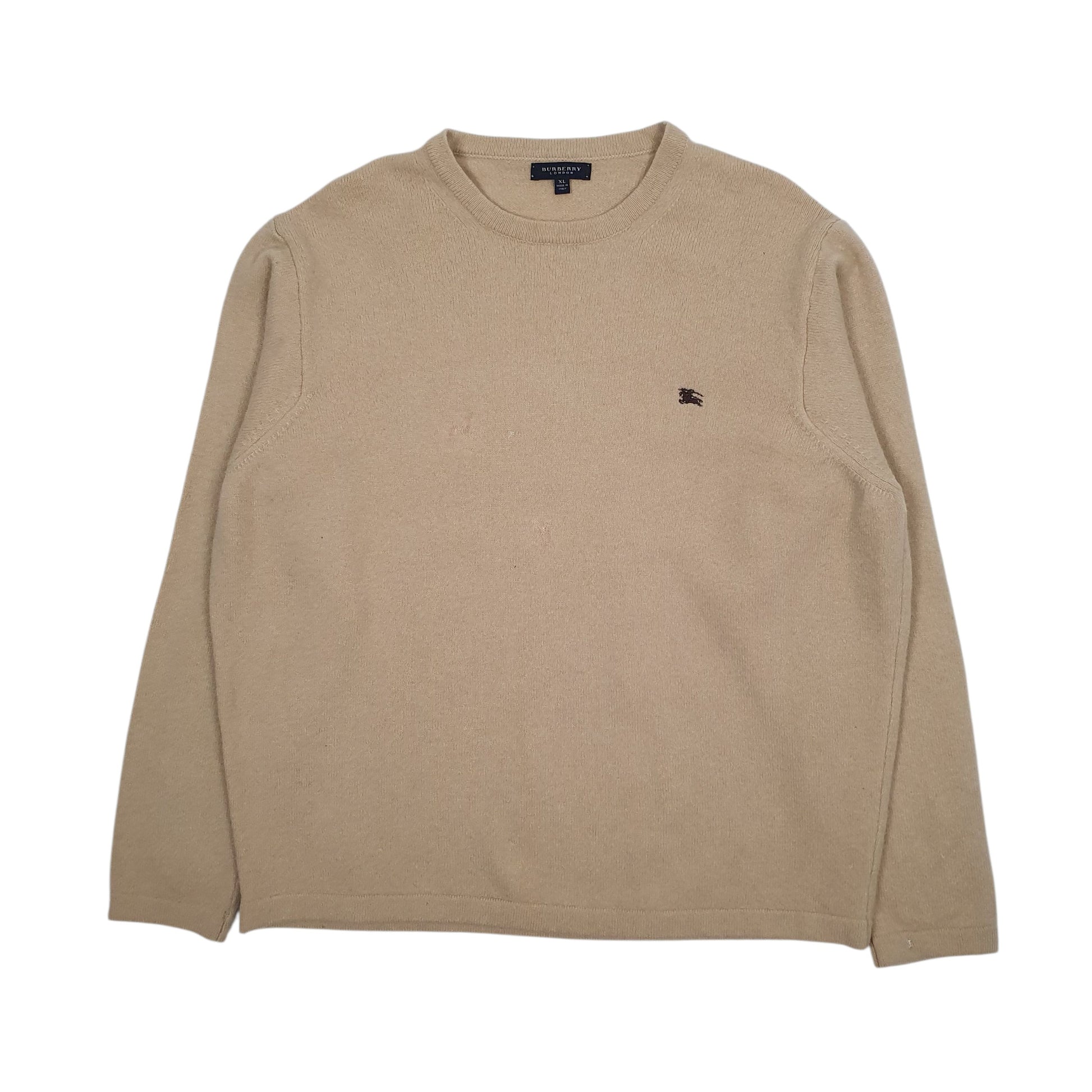 Mens Beige Burberry  Crewneck Jumper
