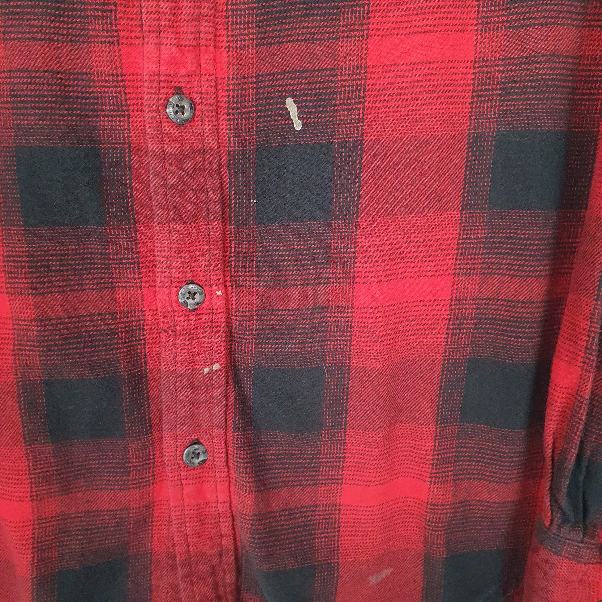 Mens Red Woolrich Thick Flannel  Shirt