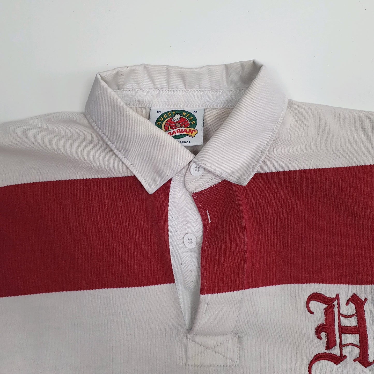 Mens Burgundy Barbarian Rugby Crewneck Polo Shirt