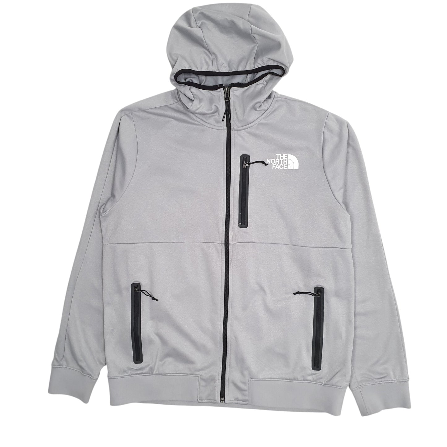 Mens Grey The North Face Hoodie Full Zip Jumper